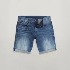 G-Star Raw 3301 Slim Shorts -G-Star Raw Store g star raw 3301 slim shorts medium blue 3