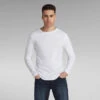 G-Star Raw Basic Round Neck Long Sleeve T-Shirt -G-Star Raw Store g star raw basic round neck long sleeve t shirt white