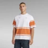 G-Star Raw Boxy Printed Stripe T-Shirt -G-Star Raw Store g star raw boxy printed stripe t shirt white