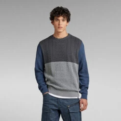 G-Star Raw Cable Color Block Loose Knit