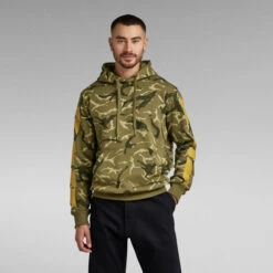 G-Star Raw Camo Sleeve Graphic Hoodie