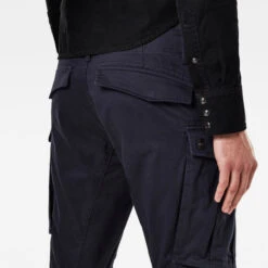 G-Star Raw Cargo 3D Straight Tapered Pants -G-Star Raw Store g star raw cargo 3d straight tapered pants dark blue model back zoom