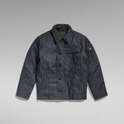 G-Star Raw Deck Padded Denim Jacket -G-Star Raw Store g star raw deck padded denim jacket dark blue 3