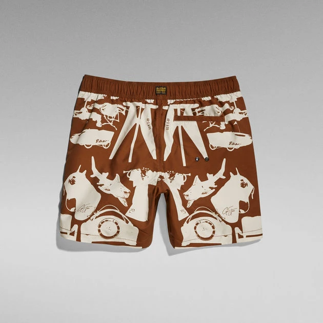 G-Star Raw Dirik Small Objects Allover Swim Shorts 4 G-Star Raw Dirik Small Objects Allover Swim Shorts - Image 2