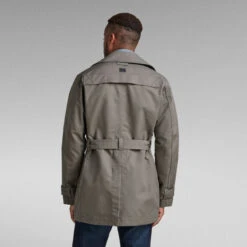 G-Star Raw Double Breasted Trench -G-Star Raw Store g star raw double breasted trench grey 2