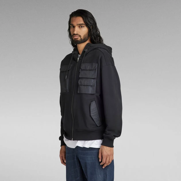 G-Star Raw E Zip Through Hooded Pocket Sweater 4 G-Star Raw E Zip Through Hooded Pocket Sweater - Image 2