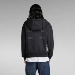 G-Star Raw E Zip Through Hooded Pocket Sweater 9 G-Star Raw E Zip Through Hooded Pocket Sweater -G-Star Raw Store g star raw e zip through hooded pocket sweater black 2