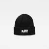 G-Star Raw Effo RAW Artwork Long Beanie -G-Star Raw Store g star raw effo raw artwork long beanie black front flat