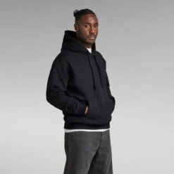 G-Star Raw Essential Unisex Loose Hoodie -G-Star Raw Store g star raw essential unisex loose hoodie black 2