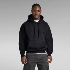 G-Star Raw Essential Unisex Loose Hoodie -G-Star Raw Store g star raw essential unisex loose hoodie black 3