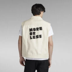 G-Star Raw G-Star X Maarten Baas Denim Vest -G-Star Raw Store g star raw g star x maarten baas denim vest beige 2