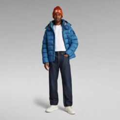 G-Star Raw G-Whistler Padded Hooded Jacket -G-Star Raw Store g star raw g whistler padded hooded jacket medium blue 4