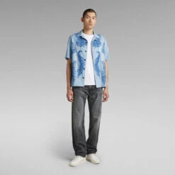 G-Star Raw Hawaii Commando T-Shirt -G-Star Raw Store g star raw hawaii commando t shirt light blue 4