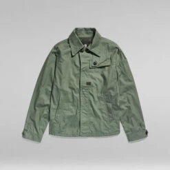 G-Star Raw High Collar Overshirt -G-Star Raw Store g star raw high collar overshirt green 3