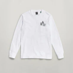 G-Star Raw Lightweight Back Tape Sweater -G-Star Raw Store g star raw lightweight back tape sweater white 3