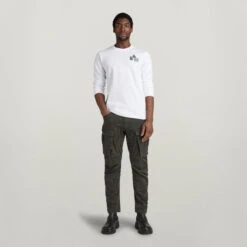 G-Star Raw Lightweight Back Tape Sweater -G-Star Raw Store g star raw lightweight back tape sweater white 4