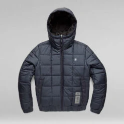 G-Star Raw Meefic Square Quilted Hooded Jacket -G-Star Raw Store g star raw meefic square quilted hooded jacket dark blue 3