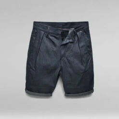 G-Star Raw Pleated Relaxed Chino Shorts -G-Star Raw Store g star raw pleated relaxed chino shorts dark blue 3