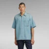 G-Star Raw Premium Oversized Boxy Fit Shirt -G-Star Raw Store g star raw premium oversized boxy fit shirt light blue