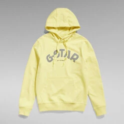 G-Star Raw Puff Logo Hooded Sweater -G-Star Raw Store g star raw puff logo hooded sweater yellow 3