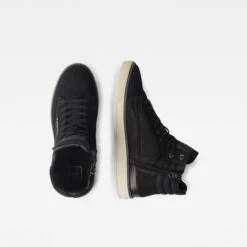 G-Star Raw Store -G-Star Raw Store g star raw ravond mid denim sneakers black both shoes