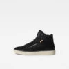G-Star Raw Ravond Mid Denim Sneakers 1 G-Star Raw Ravond Mid Denim Sneakers -G-Star Raw Store g star raw ravond mid denim sneakers black side view