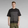 G-Star Raw Text Stripe Boxy T-Shirt -G-Star Raw Store g star raw text stripe boxy t shirt black