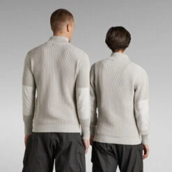 G-Star Raw Unisex Army Half Zip Knit -G-Star Raw Store g star raw unisex army half zip knit grey 4