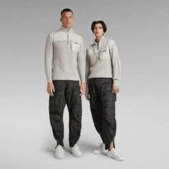 G-Star Raw Unisex Army Half Zip Knit -G-Star Raw Store g star raw unisex army half zip knit grey 5