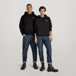 G-Star Raw Unisex Core Oversized Hooded Sweater -G-Star Raw Store g star raw unisex core oversized hooded sweater black 5