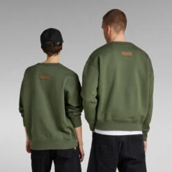 G-Star Raw Unisex Core Oversized Sweater -G-Star Raw Store g star raw unisex core oversized sweater green 4