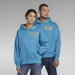 G-Star Raw Unisex Disco Chest Hoodie -G-Star Raw Store g star raw unisex disco chest hoodie medium blue 3