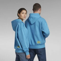 G-Star Raw Unisex Disco Chest Hoodie -G-Star Raw Store g star raw unisex disco chest hoodie medium blue 4