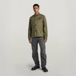 G-Star Raw Unisex Field Jacket Overshirt -G-Star Raw Store g star raw unisex field jacket overshirt green 3