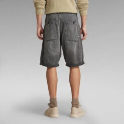 G-Star Raw Unisex Pleated Relaxed Chino Shorts -G-Star Raw Store g star raw unisex pleated relaxed chino shorts grey 1