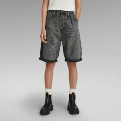 G-Star Raw Unisex Pleated Relaxed Chino Shorts -G-Star Raw Store g star raw unisex pleated relaxed chino shorts grey 5