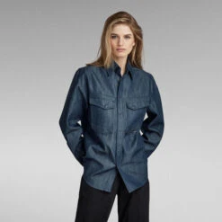 G-Star Raw Unisex Premium Dakota Regular Shirt Evergreen -G-Star Raw Store g star raw unisex premium dakota regular shirt evergreen dark blue 2