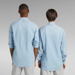 G-Star Raw Unisex Vintage Slim Shirt -G-Star Raw Store g star raw unisex vintage slim shirt light blue 4
