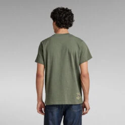 G-Star Raw Utility Pocket Tape T-Shirt -G-Star Raw Store g star raw utility pocket tape t shirt green 2