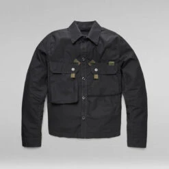 G-Star Raw Utility Poplin Indoor Jacket -G-Star Raw Store g star raw utility poplin indoor jacket black 3