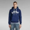 G-Star Raw Varsity Felt Hooded Sweater -G-Star Raw Store g star raw varsity felt hooded sweater dark blue