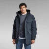 G-Star Raw Vodan Padded Hooded Parka -G-Star Raw Store g star raw vodan padded hooded parka dark blue